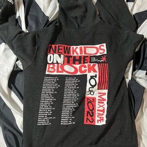 New kids on the block mix tour tape 2022 tour zip up hoodie